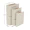 Faux Leather Geometric Woven Grid Book Storage Box Set